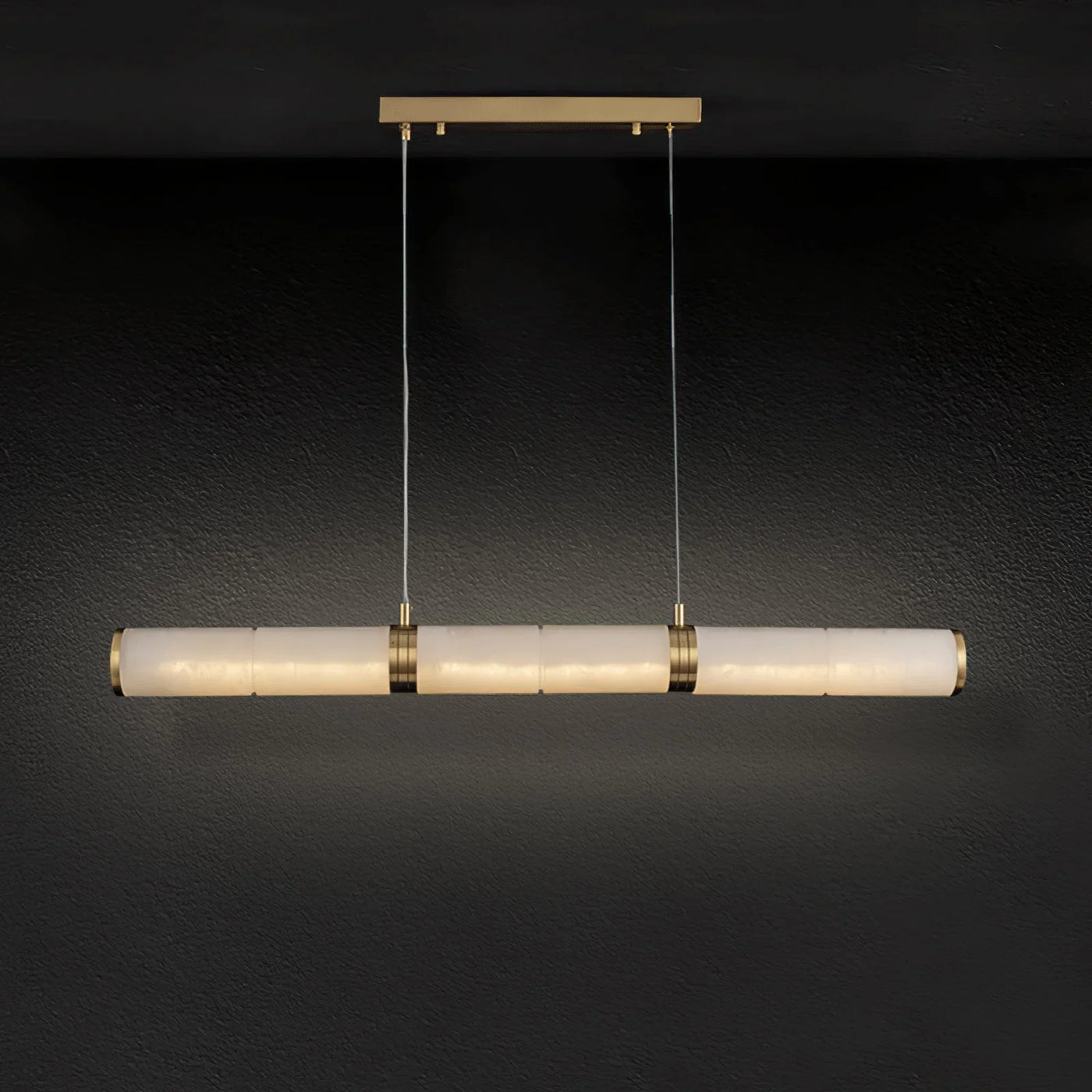 Spanish Alabaster Pendant Light View 8 | Marble & Solid Brass Ultra-Thin Disc Pendant Light | Modern Luxury for Dining Room & Bar | JINSHE | JINSHE
