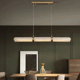 Spanish Alabaster Pendant Light View 2 | Marble & Solid Brass Ultra-Thin Disc Pendant Light | Modern Luxury for Dining Room & Bar | JINSHE | JINSHE