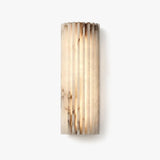 Spanish Alabaster Wall Lamp | Natural Spanish Alabaster Alvia Ribbed Wall Lamp | Wabi Sabi Lighting | JINSHE | JINSHE