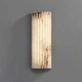 Spanish Alabaster Wall Lamp View 15 | Natural Spanish Alabaster Alvia Ribbed Wall Lamp | Wabi Sabi Lighting | JINSHE | JINSHE