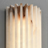Spanish Alabaster Wall Lamp View 12 | Natural Spanish Alabaster Alvia Ribbed Wall Lamp | Wabi Sabi Lighting | JINSHE | JINSHE