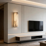Spanish Alabaster Wall Lamp View 9 | Natural Spanish Alabaster Alvia Ribbed Wall Lamp | Wabi Sabi Lighting | JINSHE | JINSHE