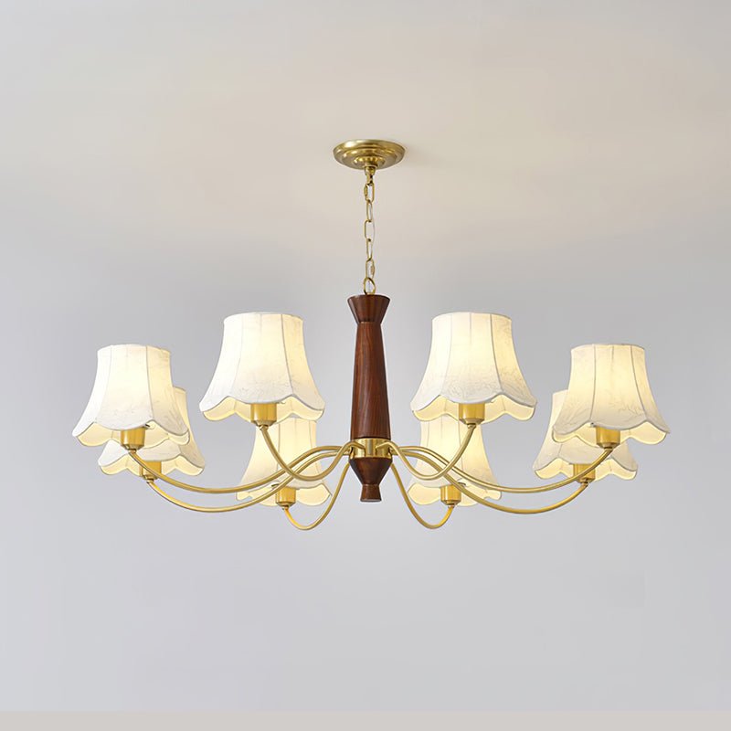 Alyssa Fabric Curated Iron & Glass Chandelier – 8 Heads ∅ 43.3 x H 15  Dia 110cm x H 38c finish configuration