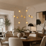 Petala Amber Art Glass Chandelier – handcrafted surface texture