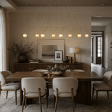 Petala Amber Art Glass Chandelier – dimensional scale reference