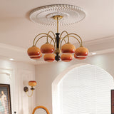 Petala Amber Art Glass Chandelier – architectural ceiling profile