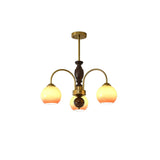 Petala Amber Art Glass Chandelier – 3 heads ∅ 19.7 x H 15.4 finish configuration