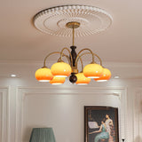 Petala Amber Art Glass Chandelier – macro detail view