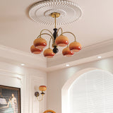 Petala Amber Art Glass Chandelier – handcrafted surface texture