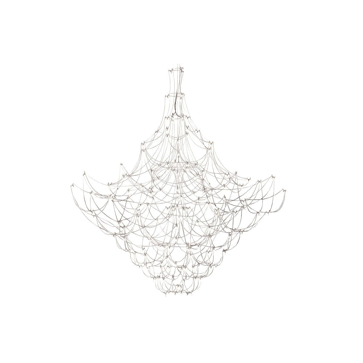 Amos Curated K9 Bohemian Crystal Chandelier – illuminated warm ambiance setting #1