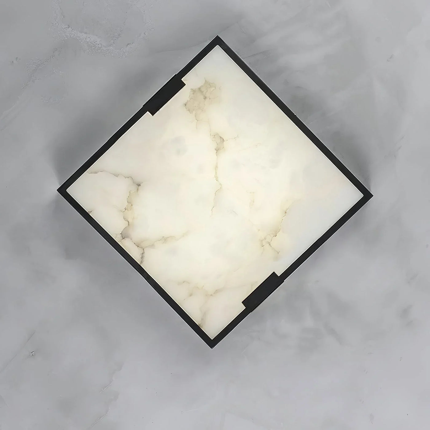 Full Brass Ceiling Light View 8 | Marble & Solid Brass Flush Mount Ceiling Light | Designer Minimalist Style | Eye-Comfort | JINSHE | JINSHE