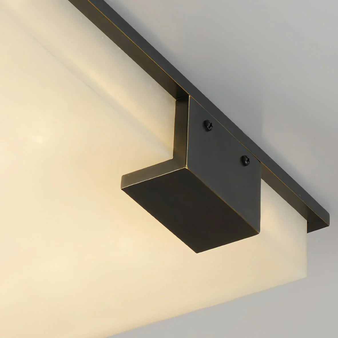 Full Brass Ceiling Light View 11 | Marble & Solid Brass Flush Mount Ceiling Light | Designer Minimalist Style | Eye-Comfort | JINSHE | JINSHE