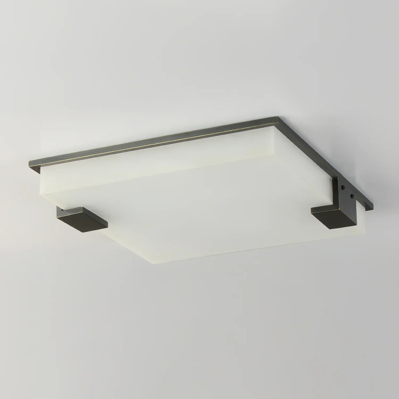 Full Brass Ceiling Light View 12 | Marble & Solid Brass Flush Mount Ceiling Light | Designer Minimalist Style | Eye-Comfort | JINSHE | JINSHE