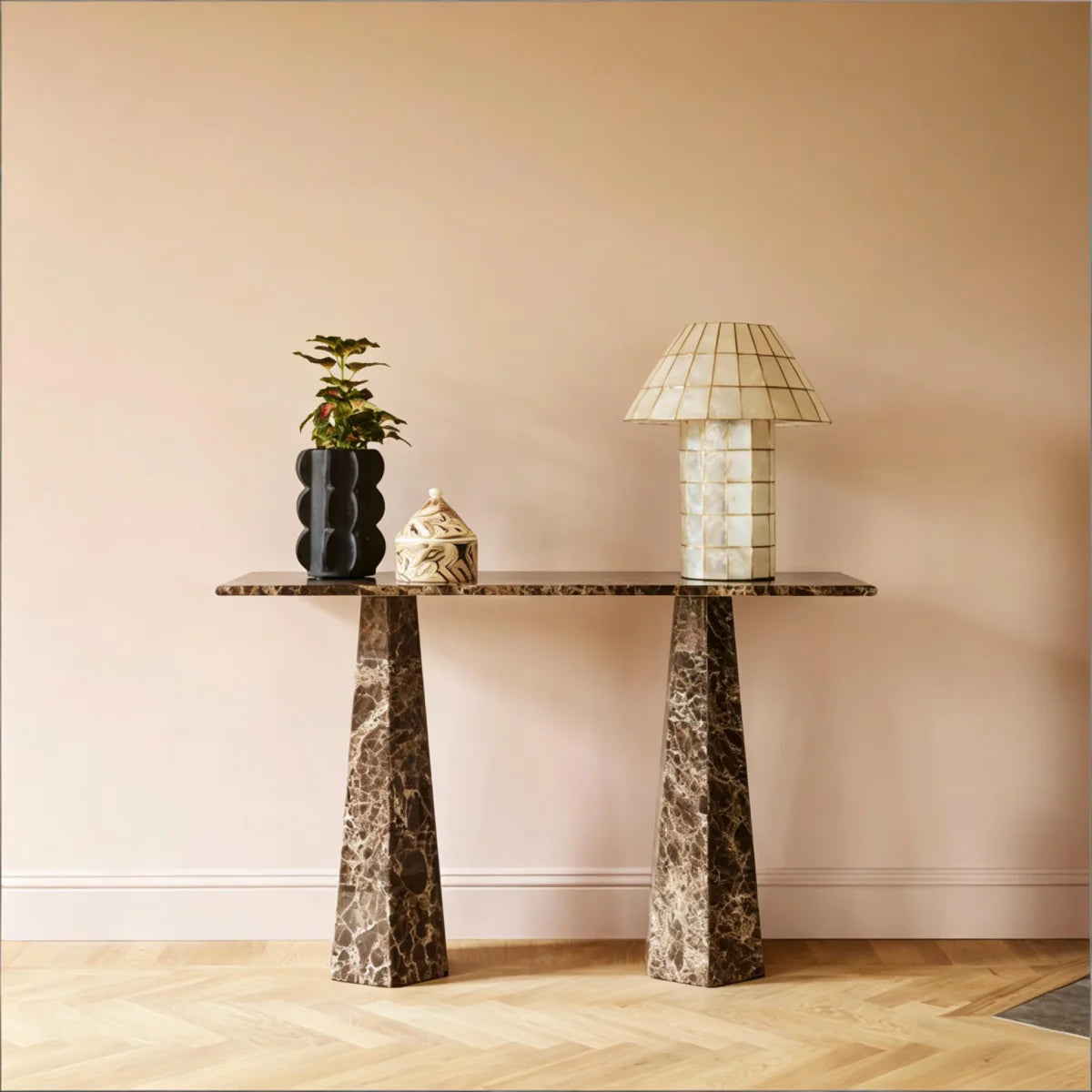 Natural Shell / Capiz Table Lamp View 9 | Aornelia Handcrafted Natural Shell Table Lamp | Nordic Luxury Coastal Light | JINSHE | JINSHE