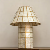 Natural Shell / Capiz Table Lamp View 12 | Aornelia Handcrafted Natural Shell Table Lamp | Nordic Luxury Coastal Light | JINSHE | JINSHE