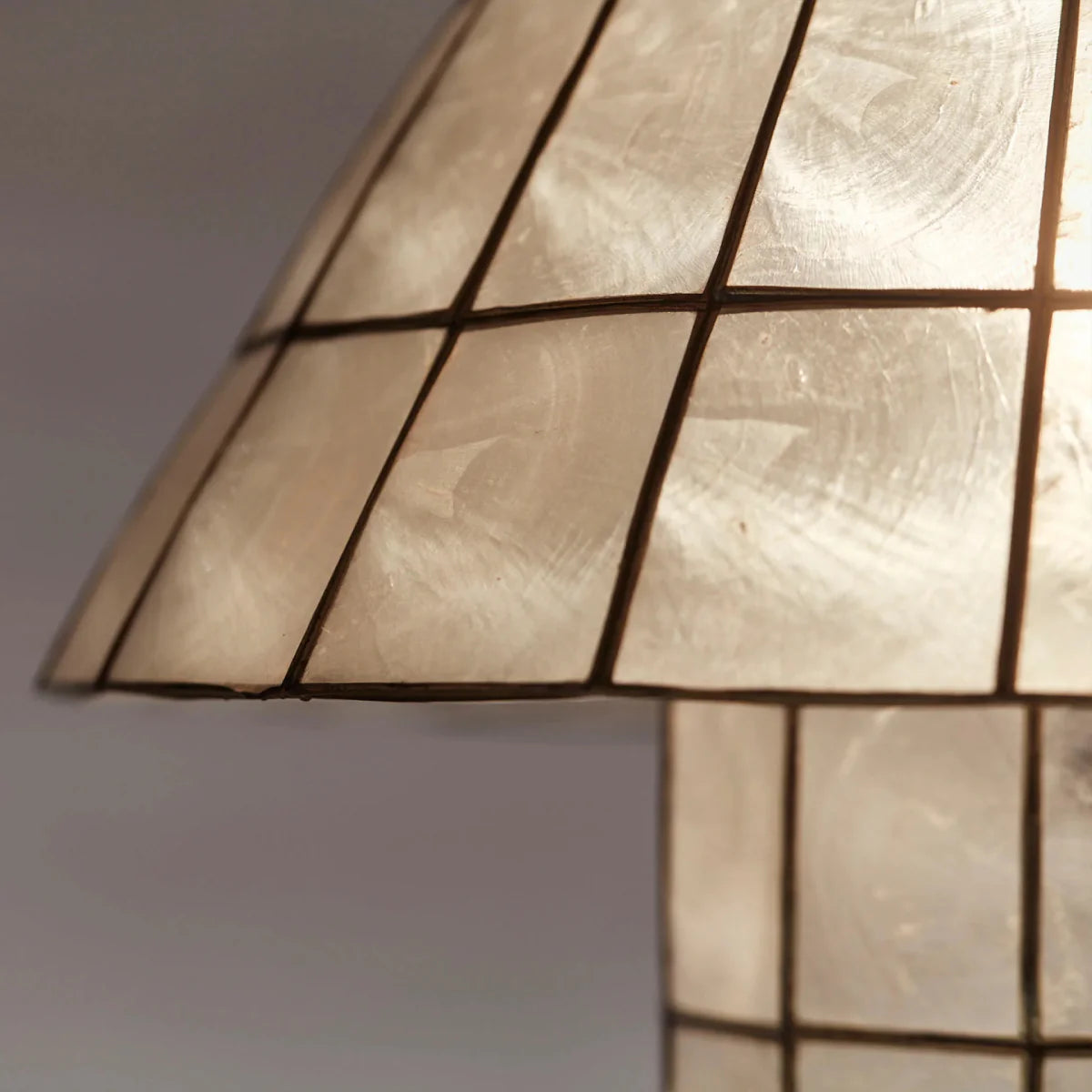 Natural Shell / Capiz Table Lamp View 11 | Aornelia Handcrafted Natural Shell Table Lamp | Nordic Luxury Coastal Light | JINSHE | JINSHE