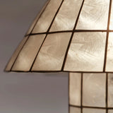 Natural Shell / Capiz Table Lamp View 11 | Aornelia Handcrafted Natural Shell Table Lamp | Nordic Luxury Coastal Light | JINSHE | JINSHE