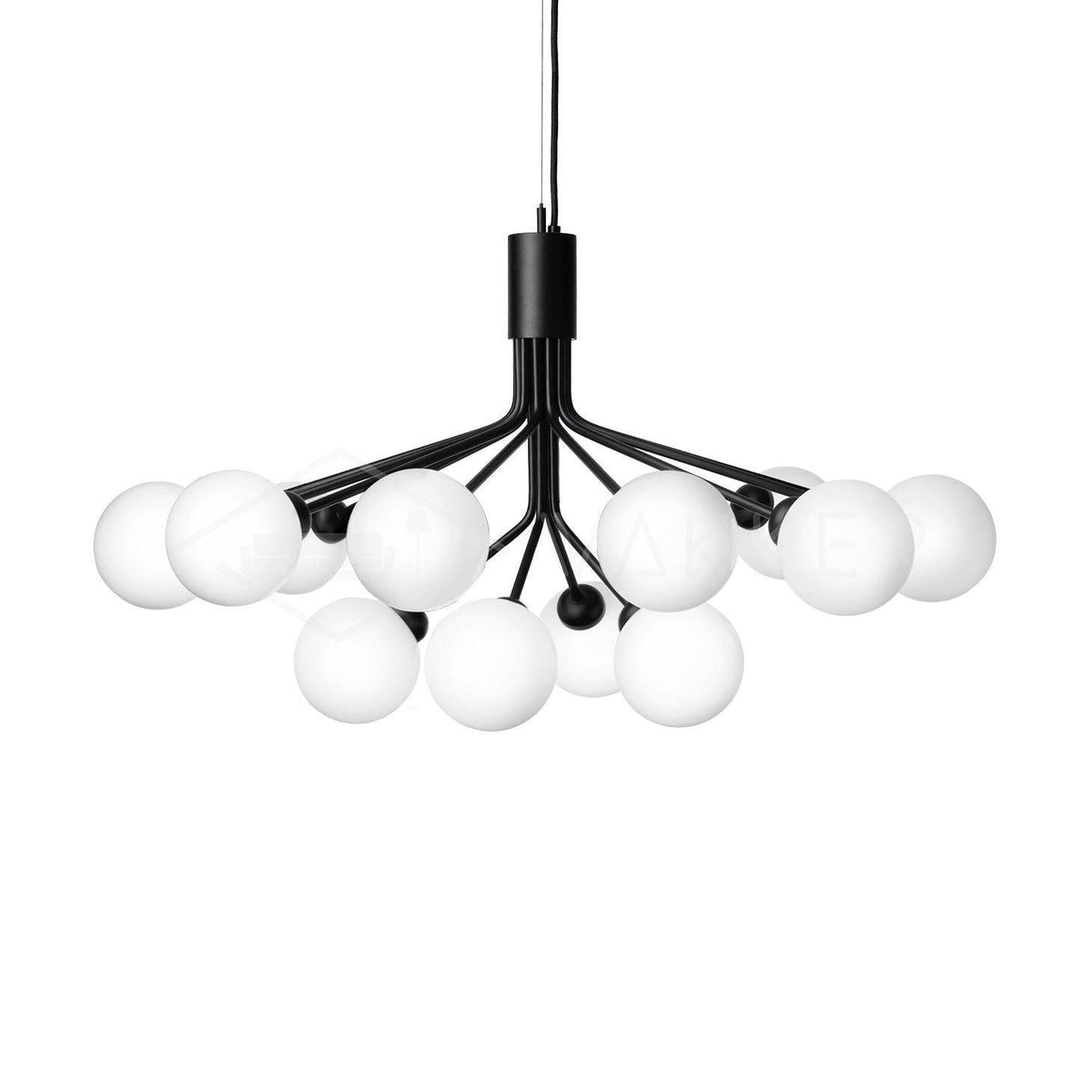 Glass Sphere Cluster Chandelier – Ambient Illumination in Luxury Interior Setting View 18