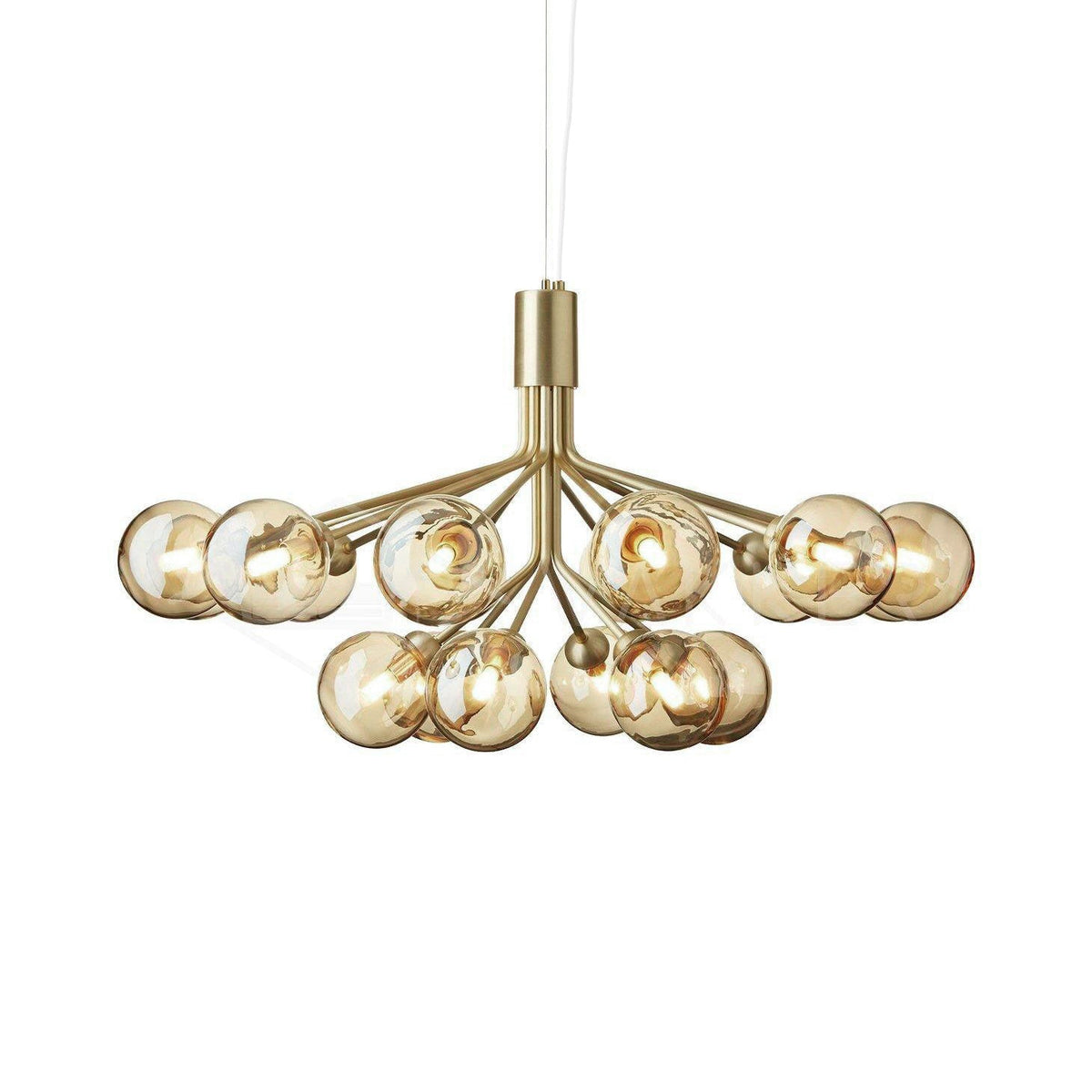 Glass Sphere Cluster Chandelier – Ambient Illumination in Luxury Interior Setting View 22