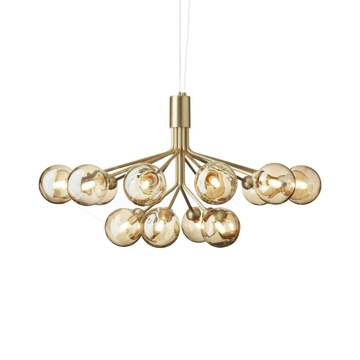 Glass Sphere Cluster Chandelier – Ambient Illumination in Luxury Interior Setting View 20