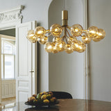 Glass Sphere Cluster Chandelier – Ambient Illumination in Luxury Interior Setting View 9