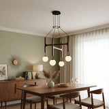 Black Walnut Chandelier View 2 | Arbor Black Walnut Chandelier | The Black Walnut Gallery | JINSHE | JINSHE