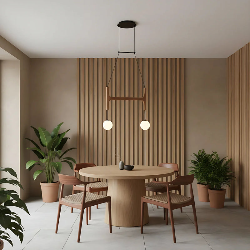 Black Walnut Chandelier View 4 | Arbor Black Walnut Chandelier | The Black Walnut Gallery | JINSHE | JINSHE