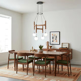 Black Walnut Chandelier View 5 | Arbor Black Walnut Chandelier | The Black Walnut Gallery | JINSHE | JINSHE