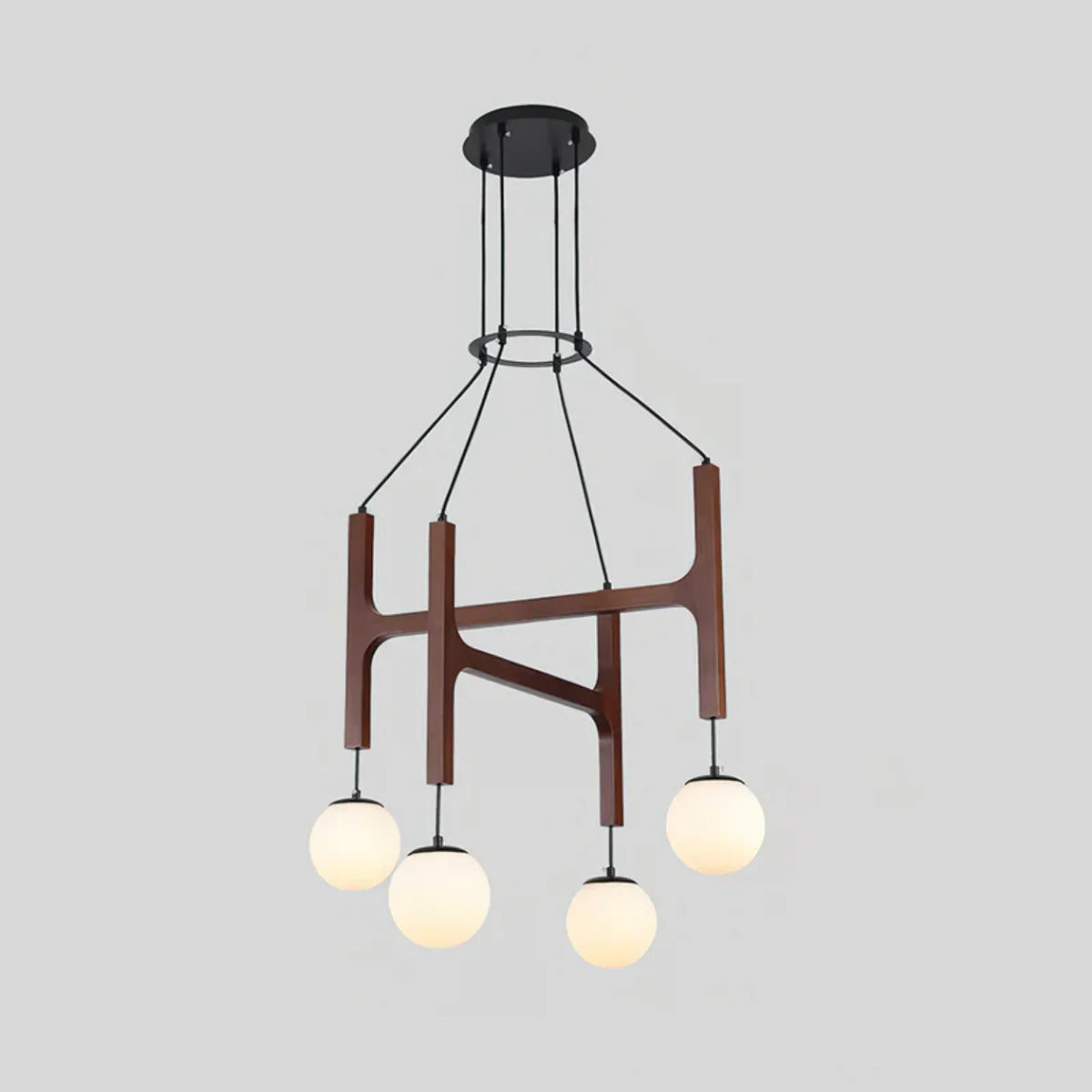Black Walnut Chandelier View 14 | Arbor Black Walnut Chandelier | The Black Walnut Gallery | JINSHE | JINSHE