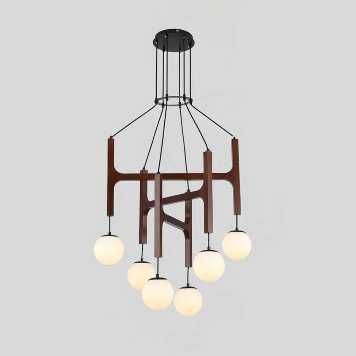 Black Walnut Chandelier View 15 | Arbor Black Walnut Chandelier | The Black Walnut Gallery | JINSHE | JINSHE
