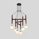 Black Walnut Chandelier View 15 | Arbor Black Walnut Chandelier | The Black Walnut Gallery | JINSHE | JINSHE
