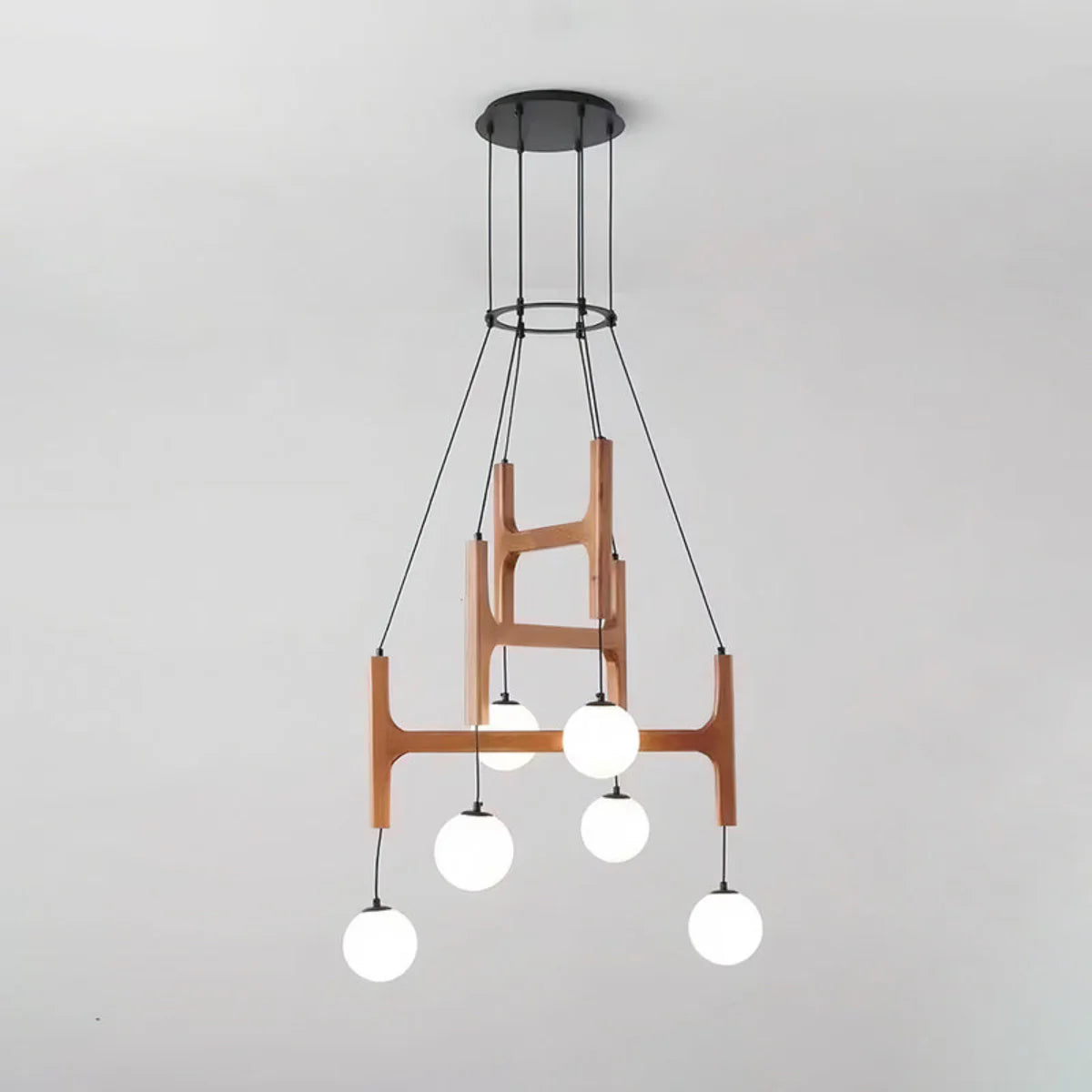 Black Walnut Chandelier View 18 | Arbor Black Walnut Chandelier | The Black Walnut Gallery | JINSHE | JINSHE