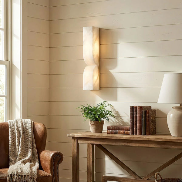 Arc Fold Alabaster Wall Lamp