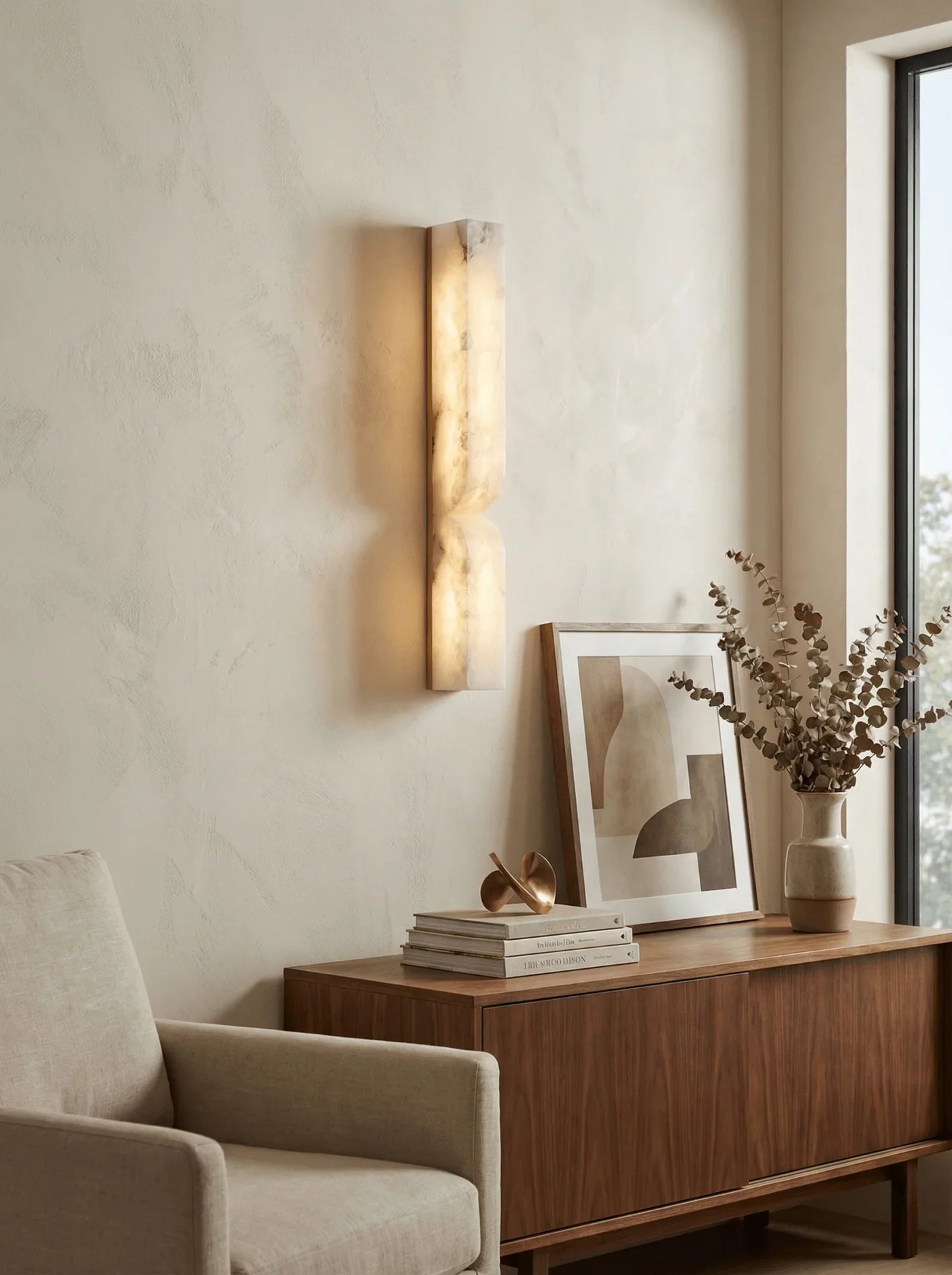 Spanish Alabaster Wall Lamp View 9 | Arc Fold Wall Lamp | Spanish Alabaster | JINSHE | JINSHE