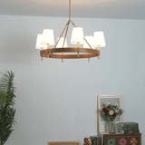 Arianna Leather Curated Solid Brass Chandelier – macro detail view