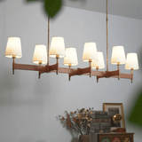 Arianna Leather Curated Solid Brass Chandelier – architectural ceiling profile