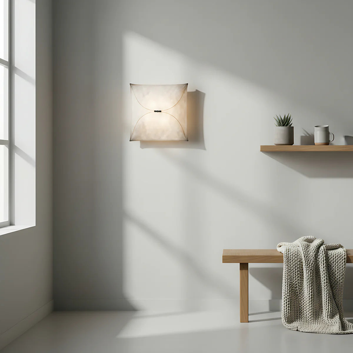 Artisan Material Wall Lamp View 3 | Ariette Kite Wall Sconce | Wabi-Sabi Dupont Paper Art Wall Lamp | JINSHE | JINSHE
