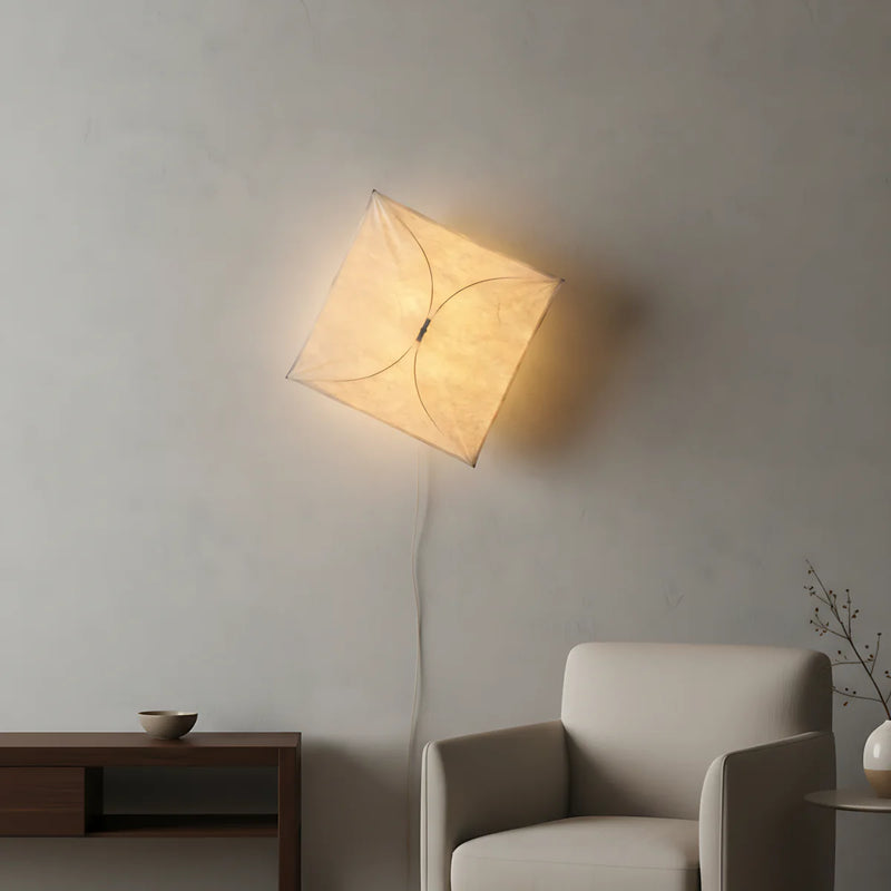 Artisan Material Wall Lamp View 6 | Ariette Kite Wall Sconce | Wabi-Sabi Dupont Paper Art Wall Lamp | JINSHE | JINSHE