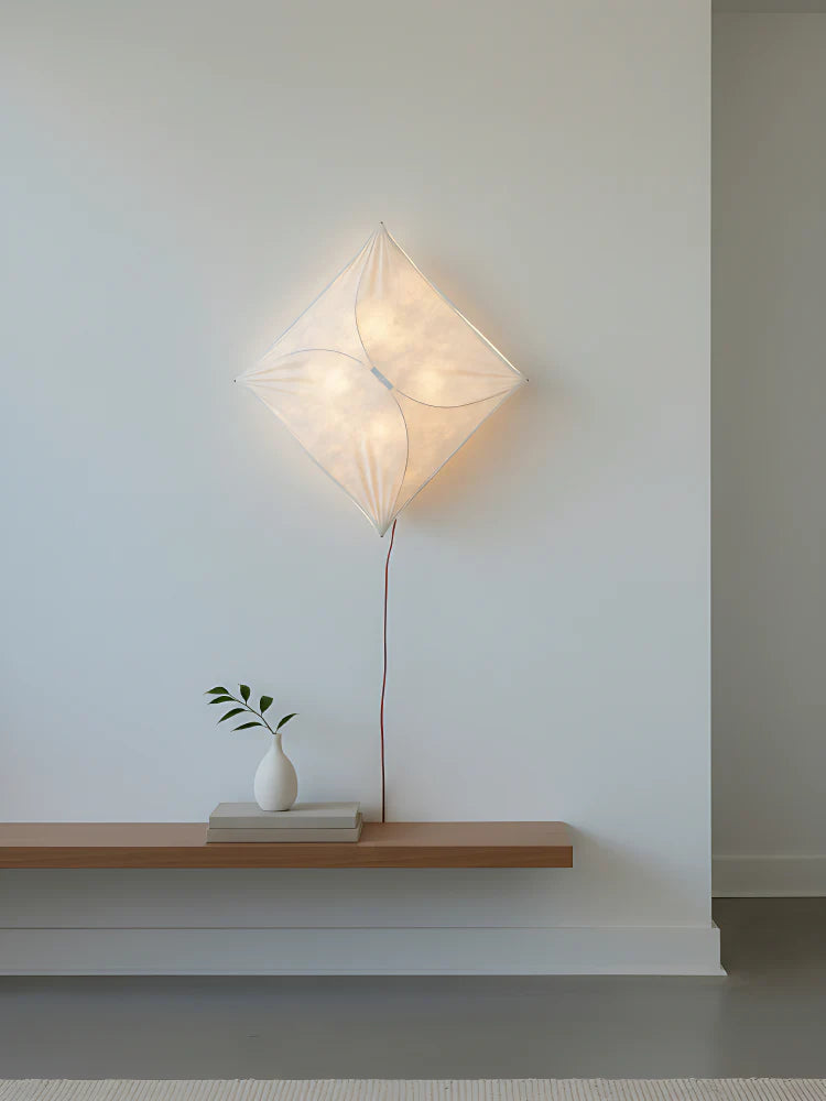 Artisan Material Wall Lamp View 9 | Ariette Kite Wall Sconce | Wabi-Sabi Dupont Paper Art Wall Lamp | JINSHE | JINSHE