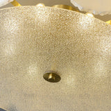 Brass Ceiling Light View 8 | Marble & Brass Drum Ceiling Light | Natural Stone Semi-Flush Mount | Eye-Comfort | JINSHE | JINSHE
