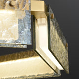 Asner LED Curated Mouth-Blown Frosted Glass Chan – handcrafted surface texture