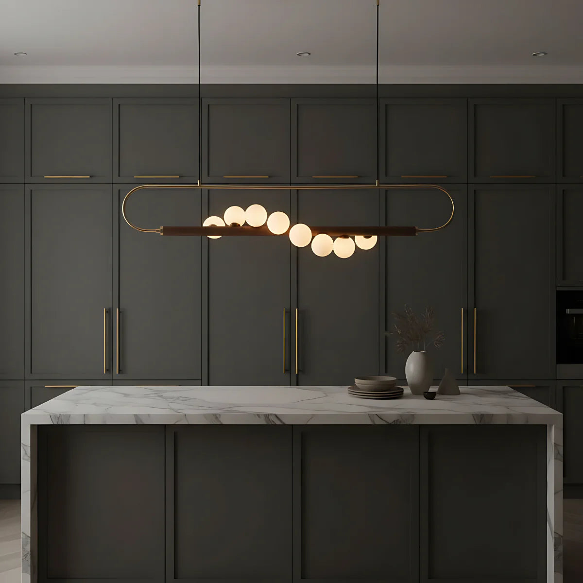 Hand-cast Resin Chandelier View 9 | Astra Linear Hand-cast Resin Chandelier | The Sculptural Art Collection | JINSHE | JINSHE