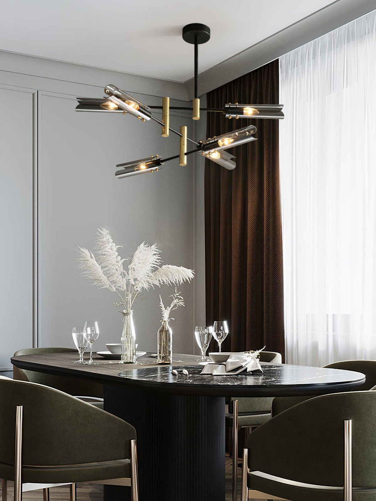 Astrid Double Curated Mouth-Blown Frosted Glass – unlit natural material contrast