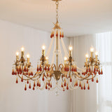Petala Amber Art Glass Chandelier – architectural ceiling profile