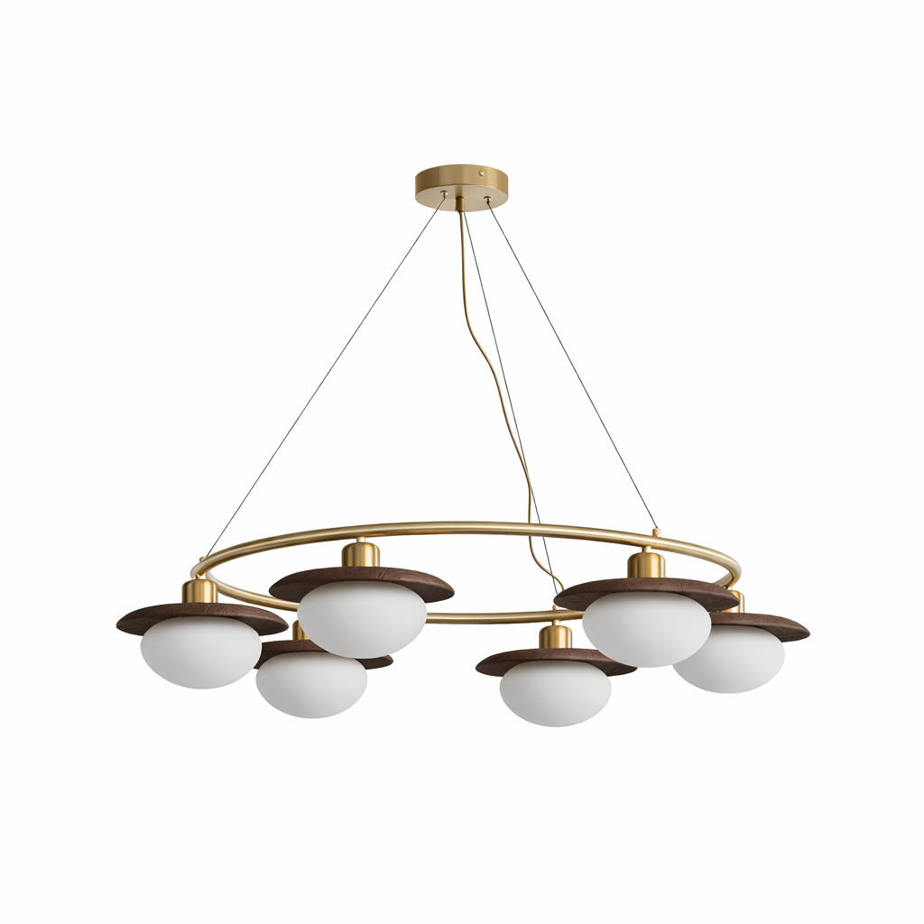 Aurelin Halo Curated Mouth-Blown Frosted Glass C – 6 Heads ∅ 41.7 x H 7.4 finish configuration