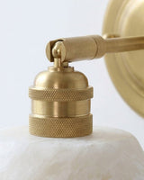 Aurelle Alabaster Curated Alabaster Wall Sconce – structural canopy joint detail