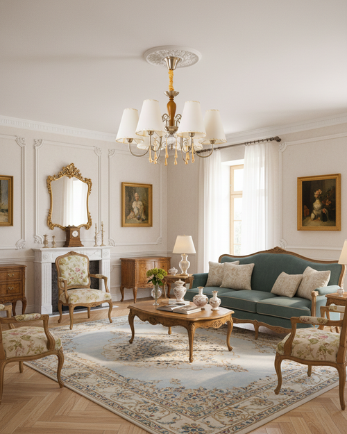 Aurembra Curated K9 Bohemian Crystal Chandelier installed in residential dining space