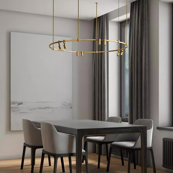 Auroom Round Curated Solid Brass Chandelier