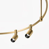 Auroom Round Curated Solid Brass Chandelier – side angled contour profile