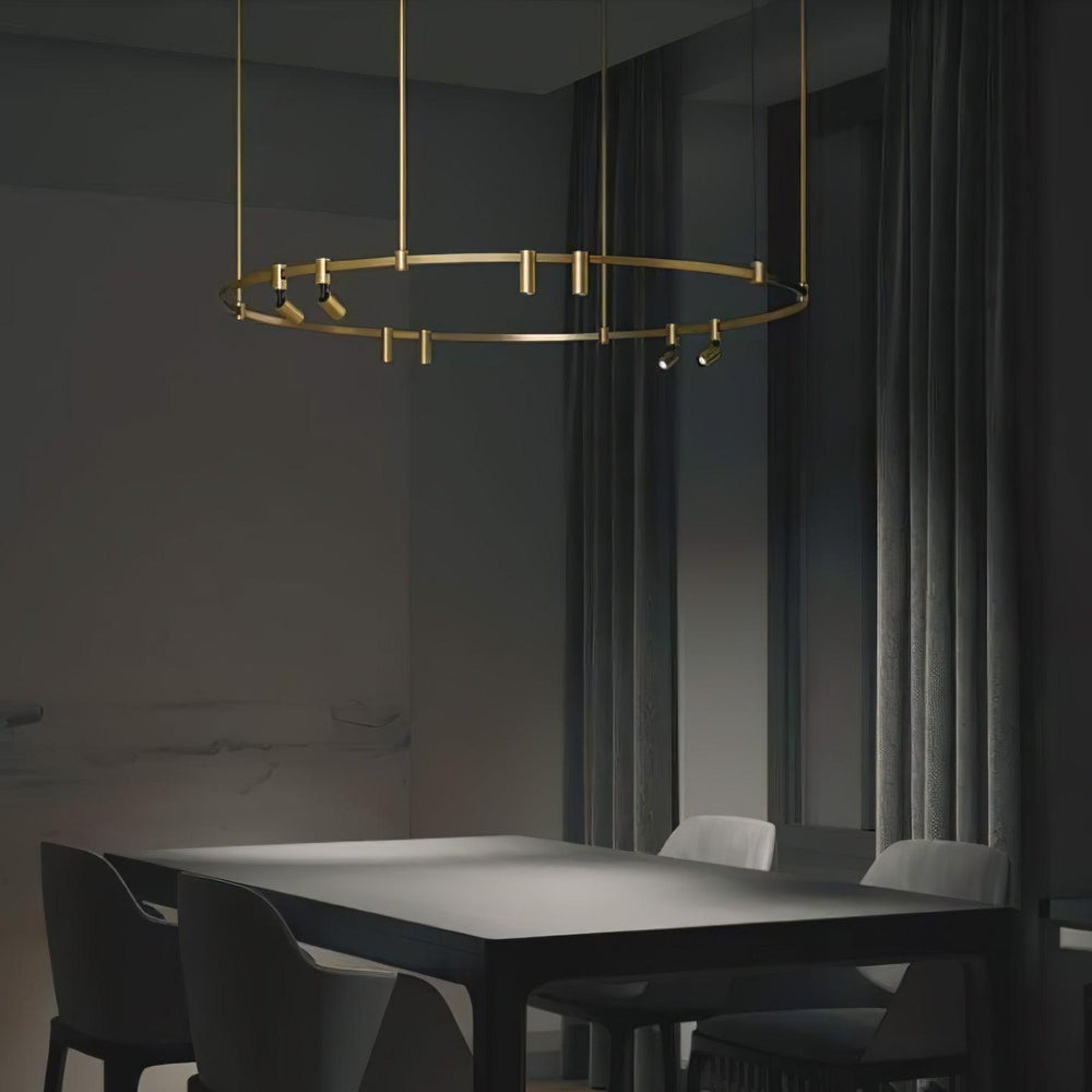 Auroom Round Curated Solid Brass Chandelier